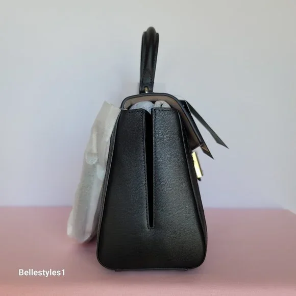 KATE SPADE Katy Tweed Medium Top Handle Bag-Black Multi - Picture 9 of 16